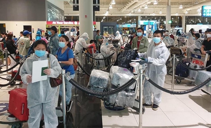More than 350 Vietnamese citizens return home safely from Japan
